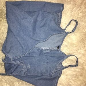 CUTE DENIM WRAP DRESS